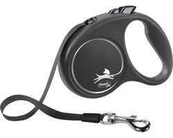 Flexi Black Design Tape Hondenriem