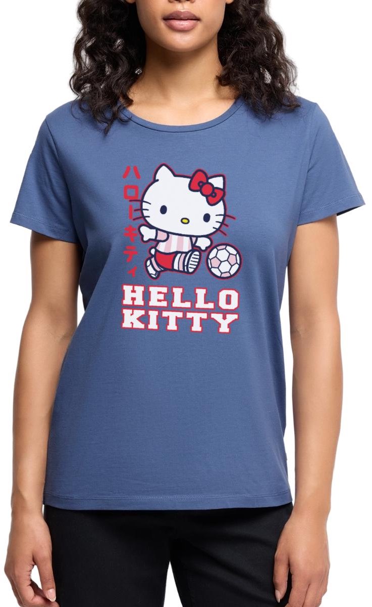 Hello Kitty Speelt Voetbal Premium T Shirt Dames
