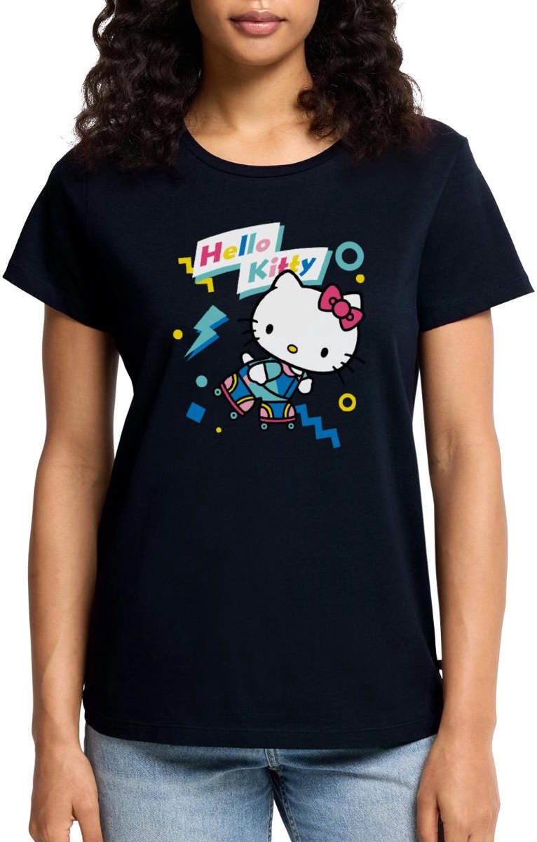 Hello Kitty Jaren 90 Stijlen Met Rolschaatsen Premium T Shirt Dames