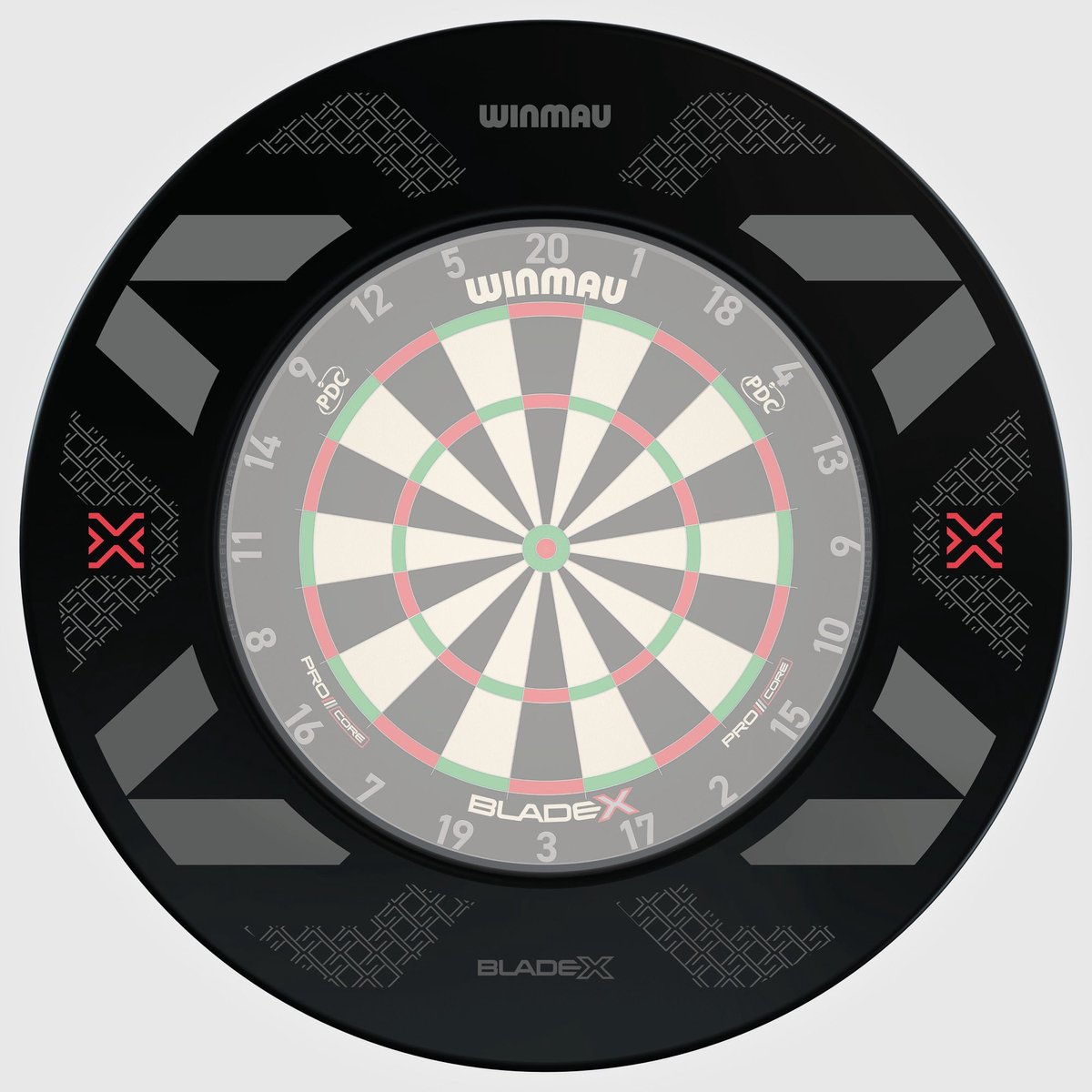 Winmau Blade X Black Red - Dartbord Surround