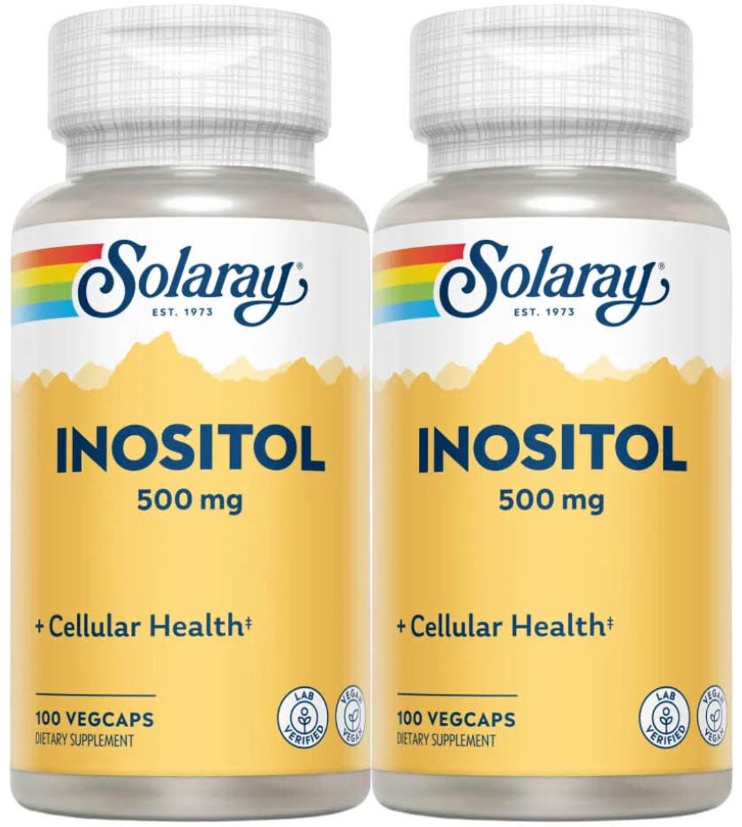 Solaray - Inositol 500mg - 2 x 100 vegacapsules - Voordeelverpakking