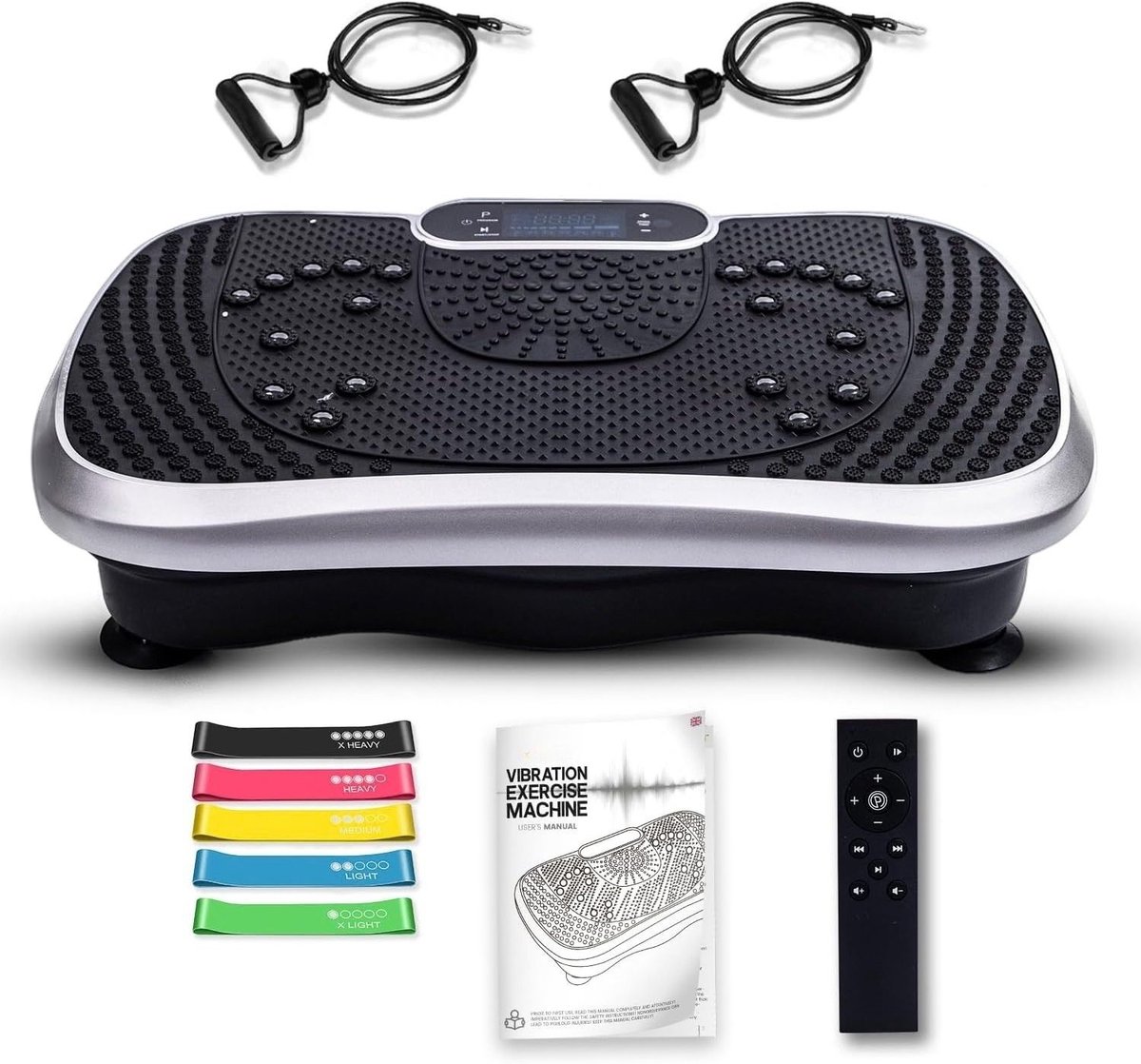 SNJY® Trilplaat Fitness - Trilplaat voor Benen Bloedsomloop - Voetmassage Bloedcirculatie - 220 V - Zwart