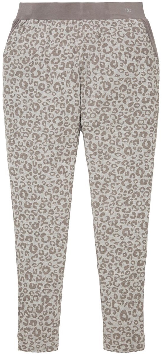 Tom Tailor - Pyjamabroek met leoprint - Maat L/40 - grey-medium-allover