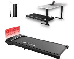AJ-Sports Loopband - Walking Pad - 1 tot 8 km/u - Krachtige 1.0 PK Motor - Hardloopband - Wandelband - Treadmill - 8 Programma's - 99% Voorgemonteerd - De perfecte Loopband voor onder het Bureau