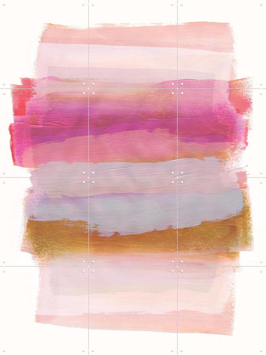 IXXI Abstract Brush Strokes 45, Mareike Böhmer - 60 x 80 cm - Gratis ophangtool - Grote wanddecoratie en posters - Strepen, Aquarel, Kwaststreken