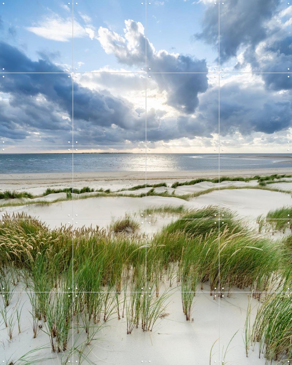 IXXI Stormy weather at the dune beach, Jan Becke - 80 x 100 cm - Gratis ophangtool - Grote wanddecoratie en posters - Naturalisme, Fotografie