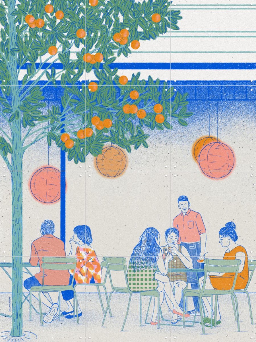IXXI El Raval, Ada Jarzebowska & Various - 60 x 80 cm - Gratis ophangtool - Grote wanddecoratie en posters
