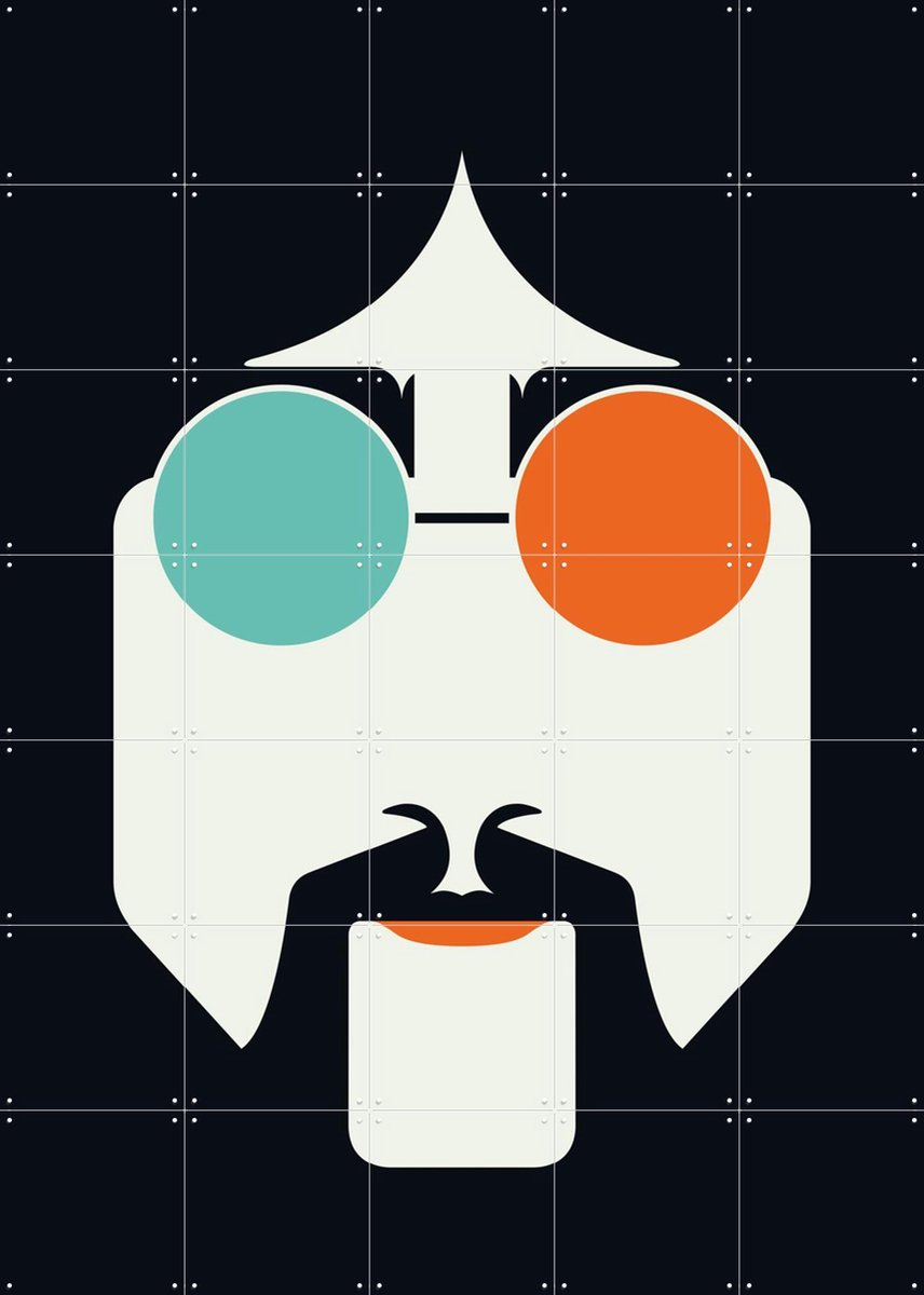 IXXI Lennon, Bo Lundberg - 100 x 140 cm - Gratis ophangtool - Grote wanddecoratie en posters - Grafisch Ontwerp, Vintage, Illustraties, Cartoonesk