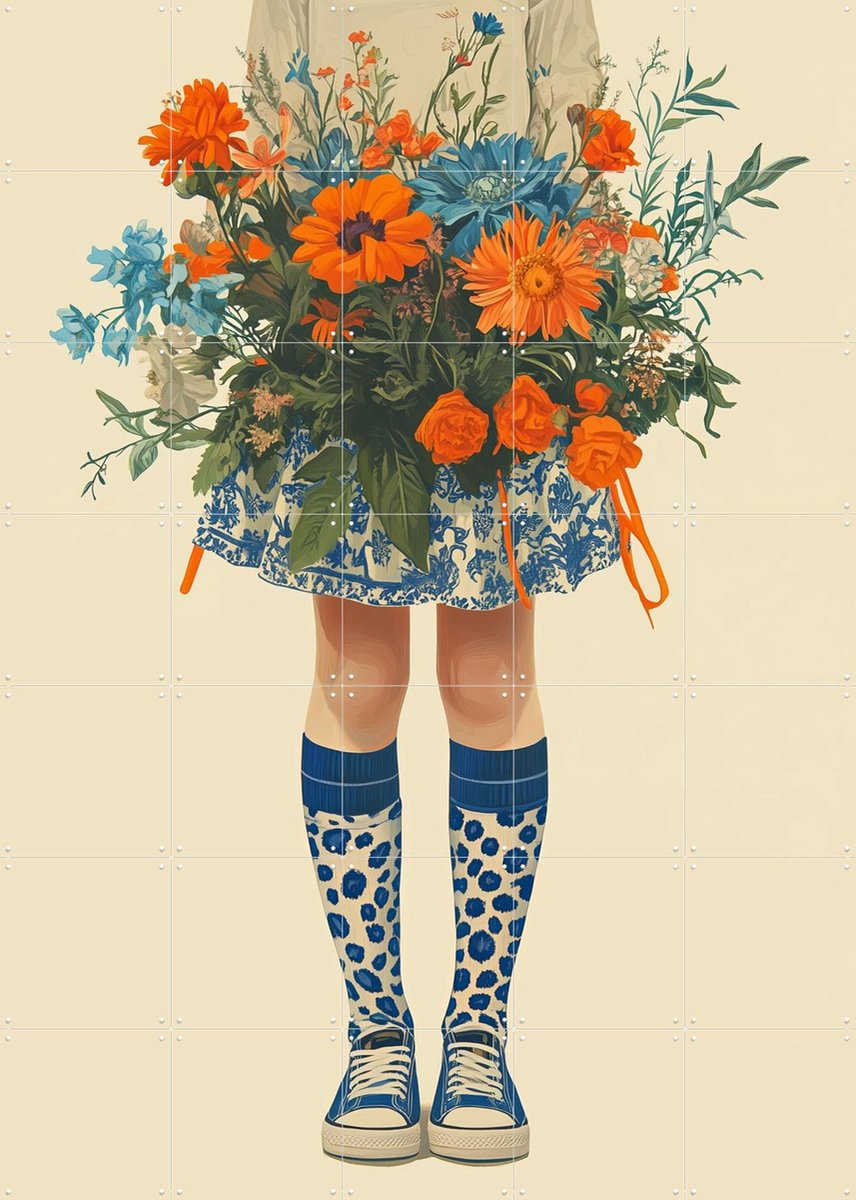IXXI made in holland II, Mirjam Duizendstra - 100 x 140 cm - Gratis ophangtool - Grote wanddecoratie en posters - Digitale Kunst, Speels