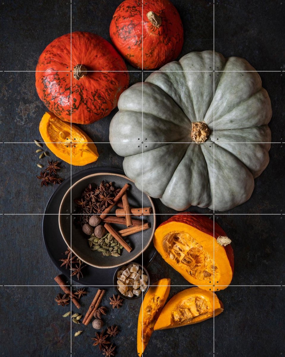 IXXI Autumn on the Table, Diana Popescu & Various - 80 x 100 cm - Gratis ophangtool - Grote wanddecoratie en posters - Fotografie, Keuken, Eetkamer