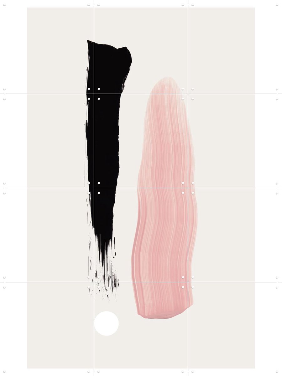 IXXI First Touch, uplusmestudio & Various - 60 x 80 cm - Gratis ophangtool - Grote wanddecoratie en posters - Abstract, Kwaststreken, Minimalisme