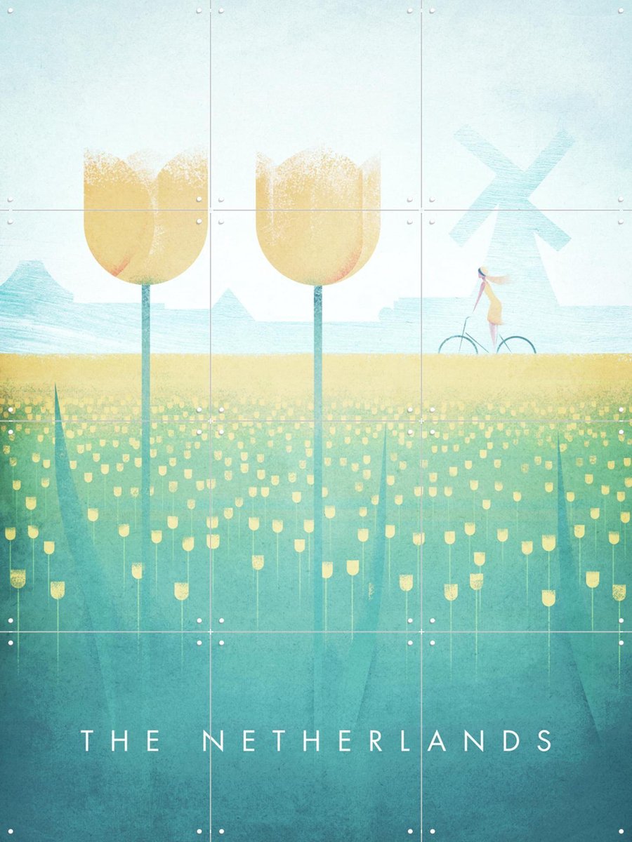 IXXI The Netherlands, Henry Rivers - 60 x 80 cm - Gratis ophangtool - Grote wanddecoratie en posters - Digitale Kunst, Illustraties, Kleurrijk
