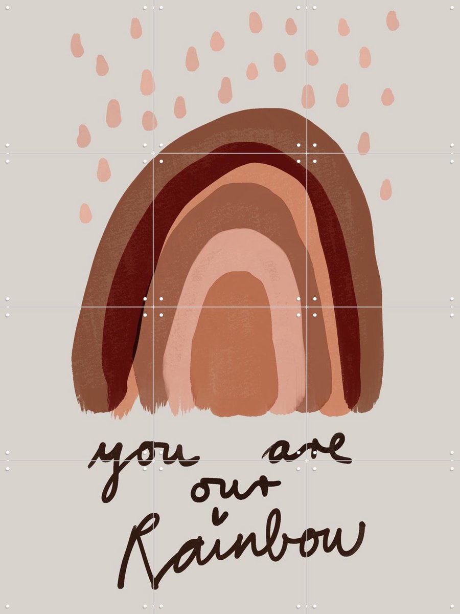 IXXI You are our Rainbow, Treechild & Various - 60 x 80 cm - Gratis ophangtool - Grote wanddecoratie en posters Babykamer, Kinderkamer, Kinderen