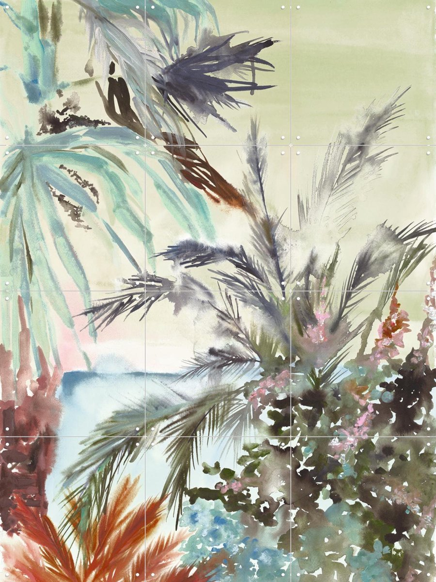 IXXI The Tropics, Victoria Verbaan - 60 x 80 cm - Gratis ophangtool - Grote wanddecoratie en posters - Impressionisme, Illustraties, Aquarel