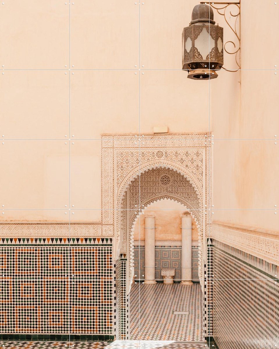 IXXI Moroccan Architecture, Photolovers - 80 x 100 cm - Gratis ophangtool - Grote wanddecoratie en posters - Fotografie, Art Deco, Ornamenteel