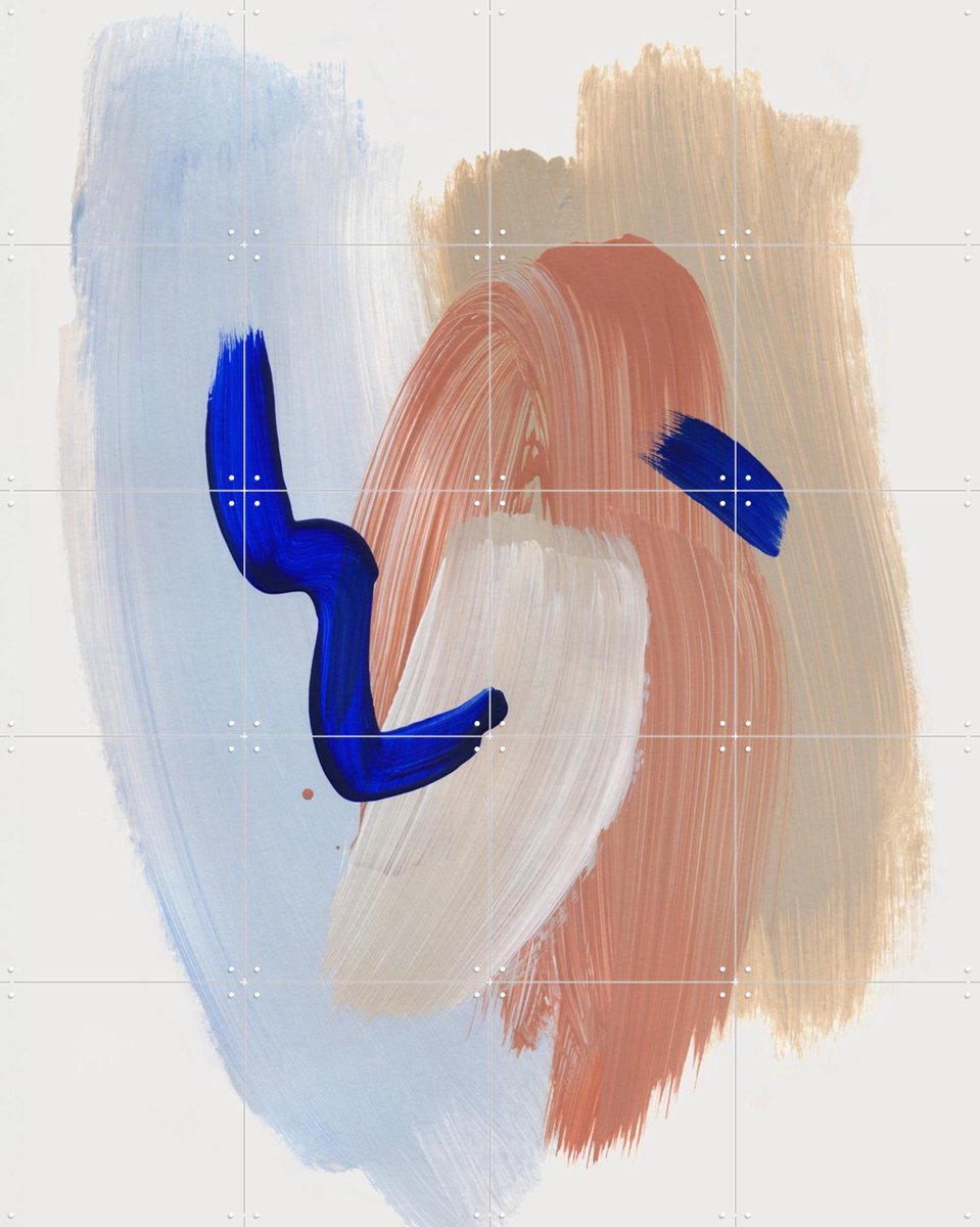 IXXI Abstract Brush Strokes 141, Mareike Böhmer - 80 x 100 cm - Gratis ophangtool - Grote wanddecoratie en posters - Kwaststreken, Grafisch Ontwerp