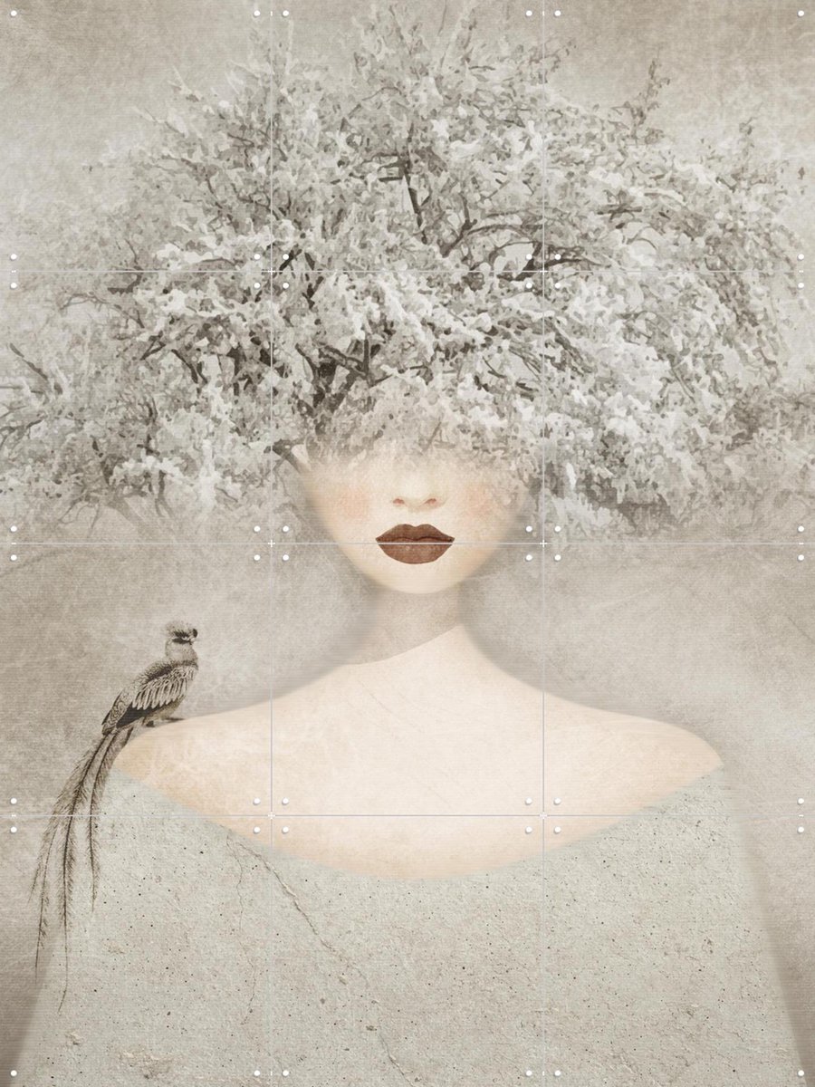 IXXI December, Mirjam Duizendstra - 60 x 80 cm - Gratis ophangtool - Grote wanddecoratie en posters - Surrealisme, Illustraties, Grafisch Ontwerp