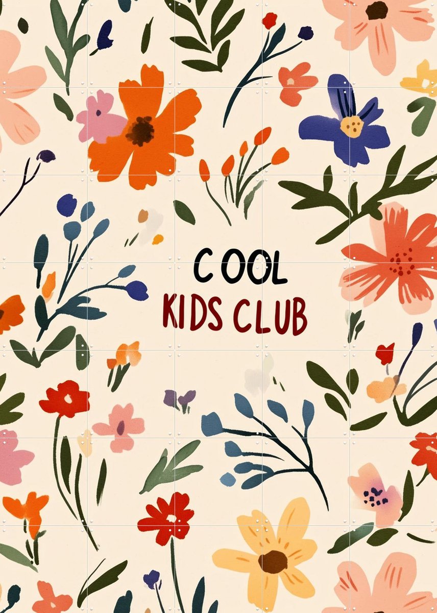 IXXI Cool Kids Club, Treechild & Various - 100 x 140 cm - Gratis ophangtool - Grote wanddecoratie en posters Kinderkamer, Babykamer