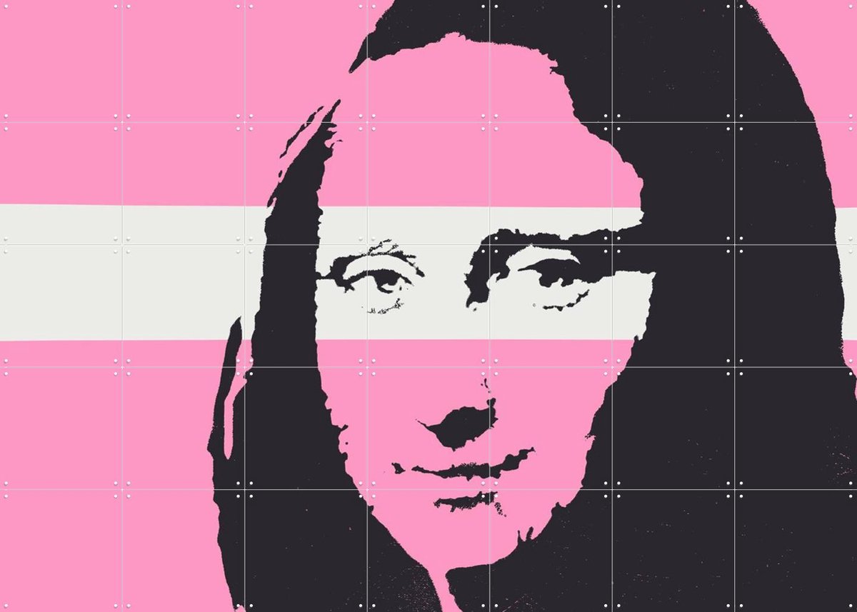 IXXI Mona Lisa, Banksy - 140 x 100 cm - Gratis ophangtool - Grote wanddecoratie en posters - Pop art, Kleurrijk, Street art, Grafisch Ontwerp