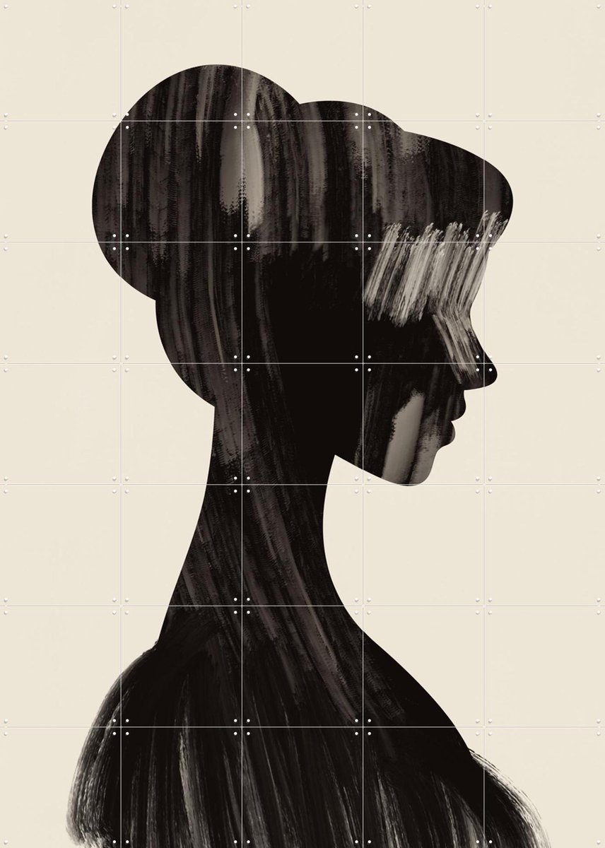 IXXI Silhouette Sketch, Little Dean & Various - 100 x 140 cm - Gratis ophangtool - Grote wanddecoratie en posters - Kwaststreken, Line art