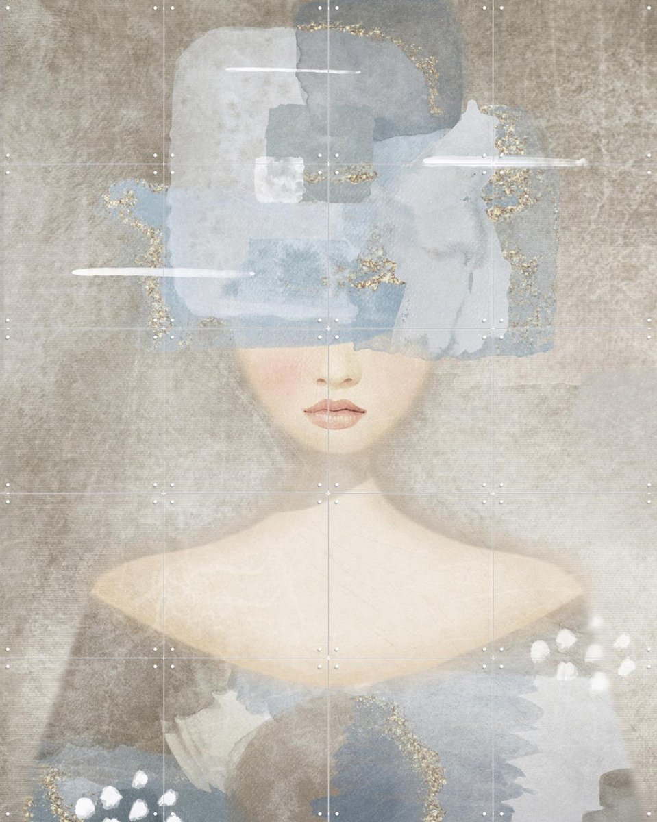 IXXI Sora, Mirjam Duizendstra - 80 x 100 cm - Gratis ophangtool - Grote wanddecoratie en posters - Grafisch Ontwerp, Aquarel, Illustraties, Abstract