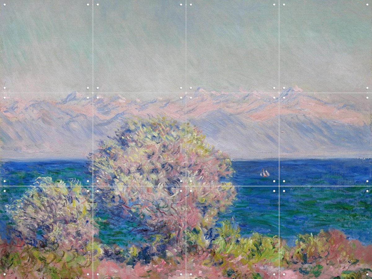 IXXI Cap d'Antibes, Mistral, Claude Monet & Museum of Fine Arts Boston - 80 x 60 cm - Gratis ophangtool - Grote wanddecoratie en posters -
