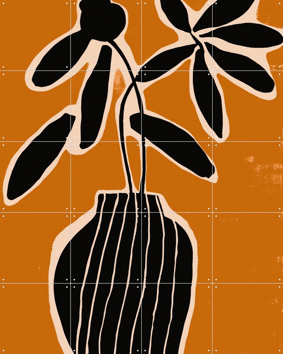 IXXI Ochre Still life No2, Treechild & Various - 80 x 100 cm - Gratis ophangtool - Grote wanddecoratie en posters - Grafisch Ontwerp, Illustraties