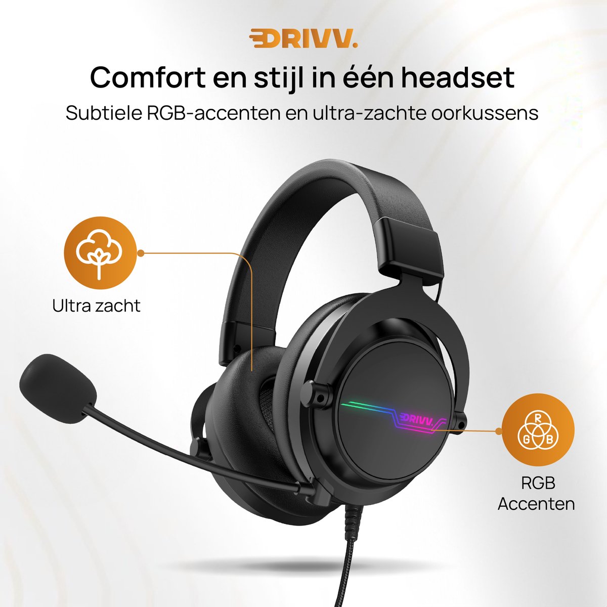 Drivv. PRO Gaming Headset met Microfoon - Game Headset - Geschikt voor PS4, PS5, Xbox One, Xbox Series en PC - Gaming Koptelefoon — afbeelding 7
