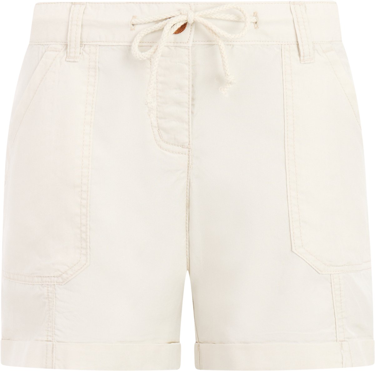 Protest PRTRue – Korte broek Dames – Tailleband elastiek – Knoopsluiting – Wit