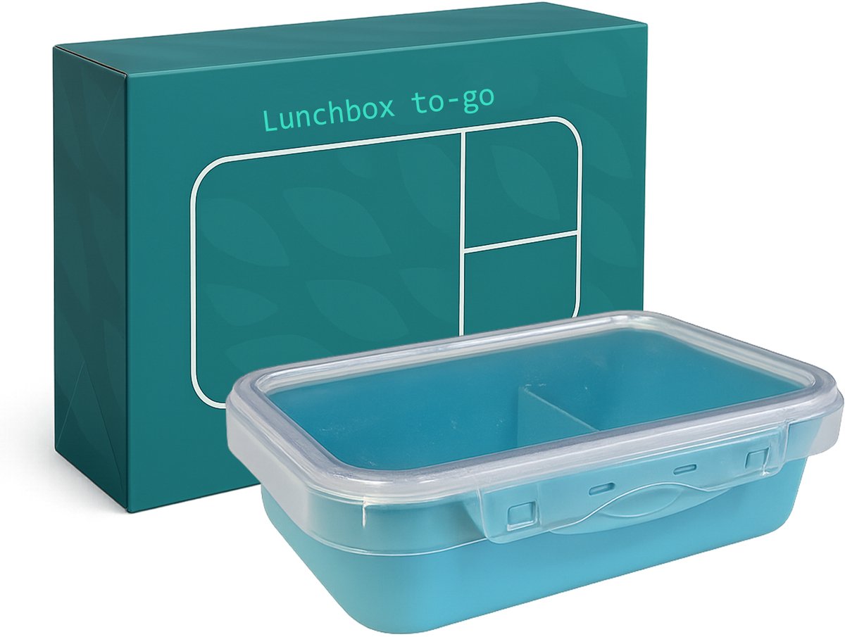 Köpke Broodtrommel - Lunchbox - Rechthoekig - Lichtblauw - Transparant