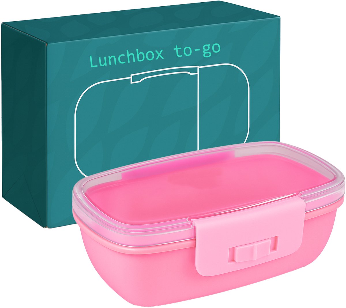 Köpke Broodtrommel - Lunchbox - Lichtroze - Transparant