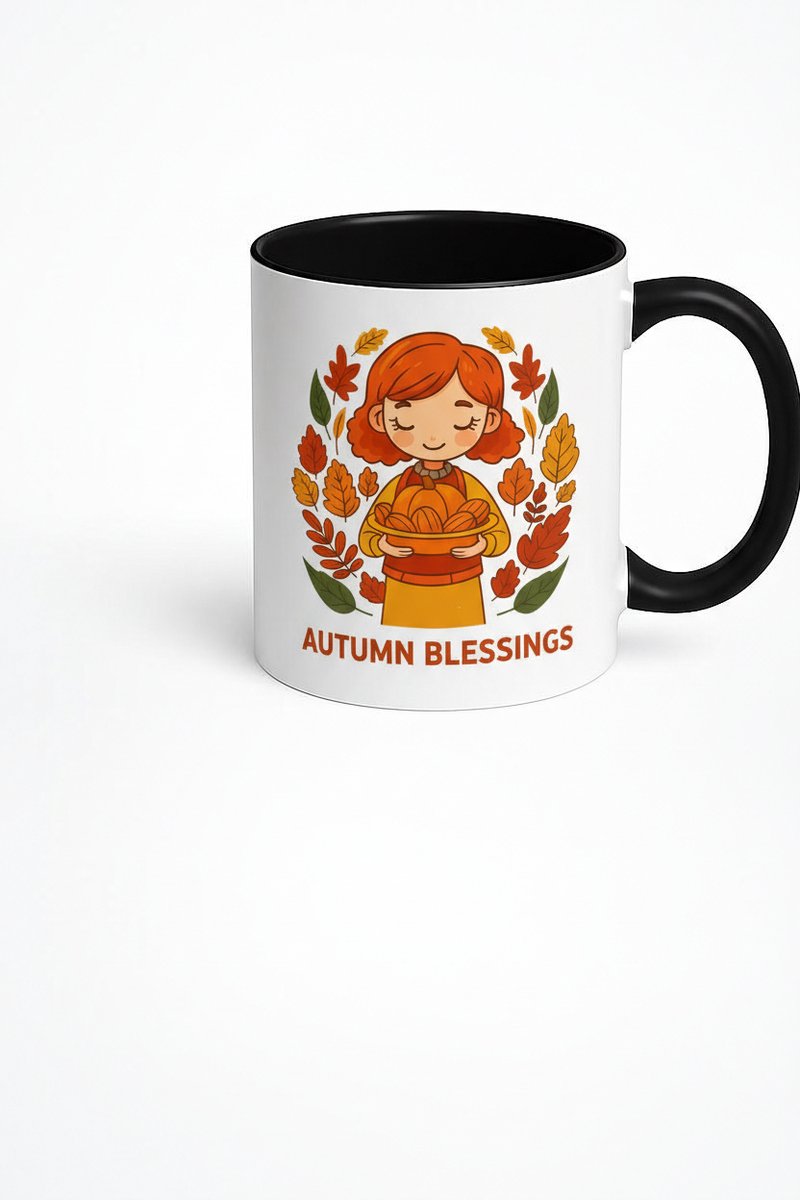 Herfstzegeningen Mok - Keramische Koffiemok met Herfst Design