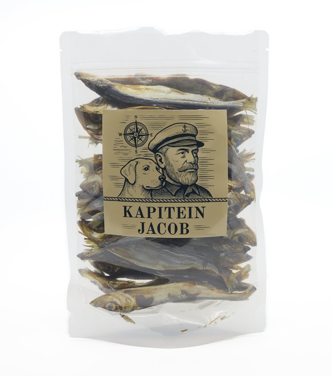 Kapitein Jacob Gedroogde Haring voor Hond - Hondensnacks - 300 Gram