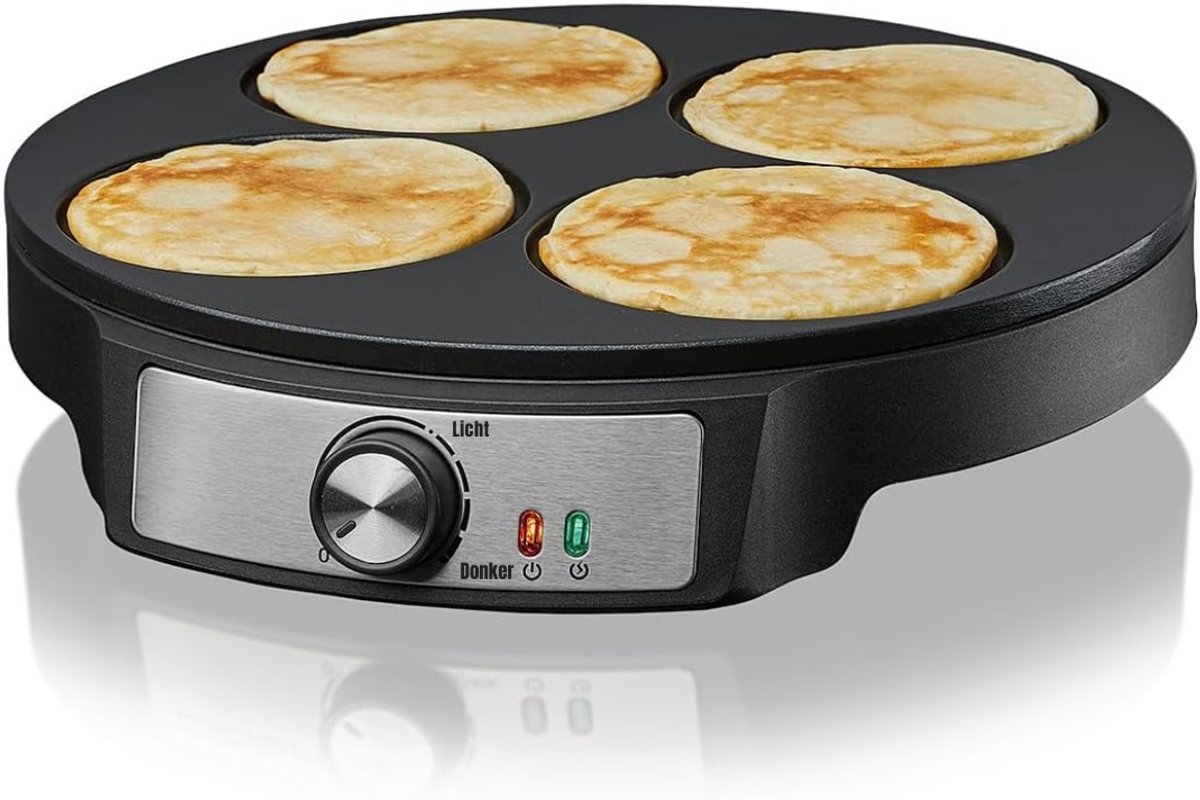 Aura® Pannenkoekenmaker - Pancake maker - Pannenkoek - Zwart - 33cm x 6cm x 31cm