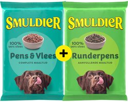 Smuldier Pens&Vlees 400g + Runderpens 400g| 2x12 st. | compleet + aanvullend | diepvries hondenvoer | vers vlees