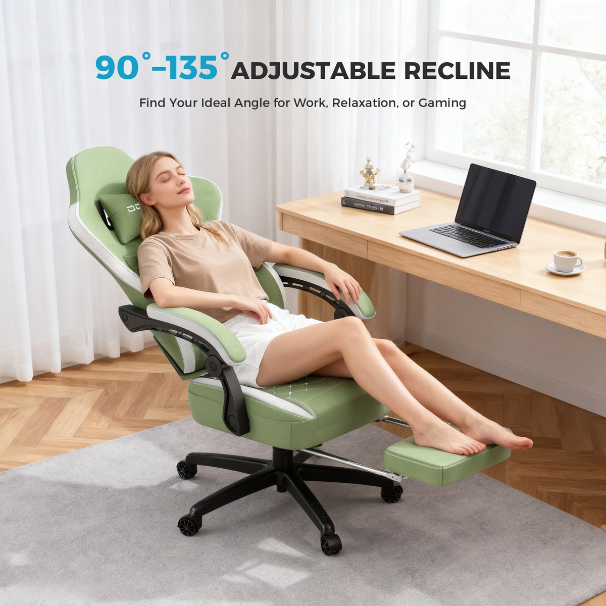 Apex CE Specialists Gamingstoel met Massagefunctie - Groen - afbeelding 2