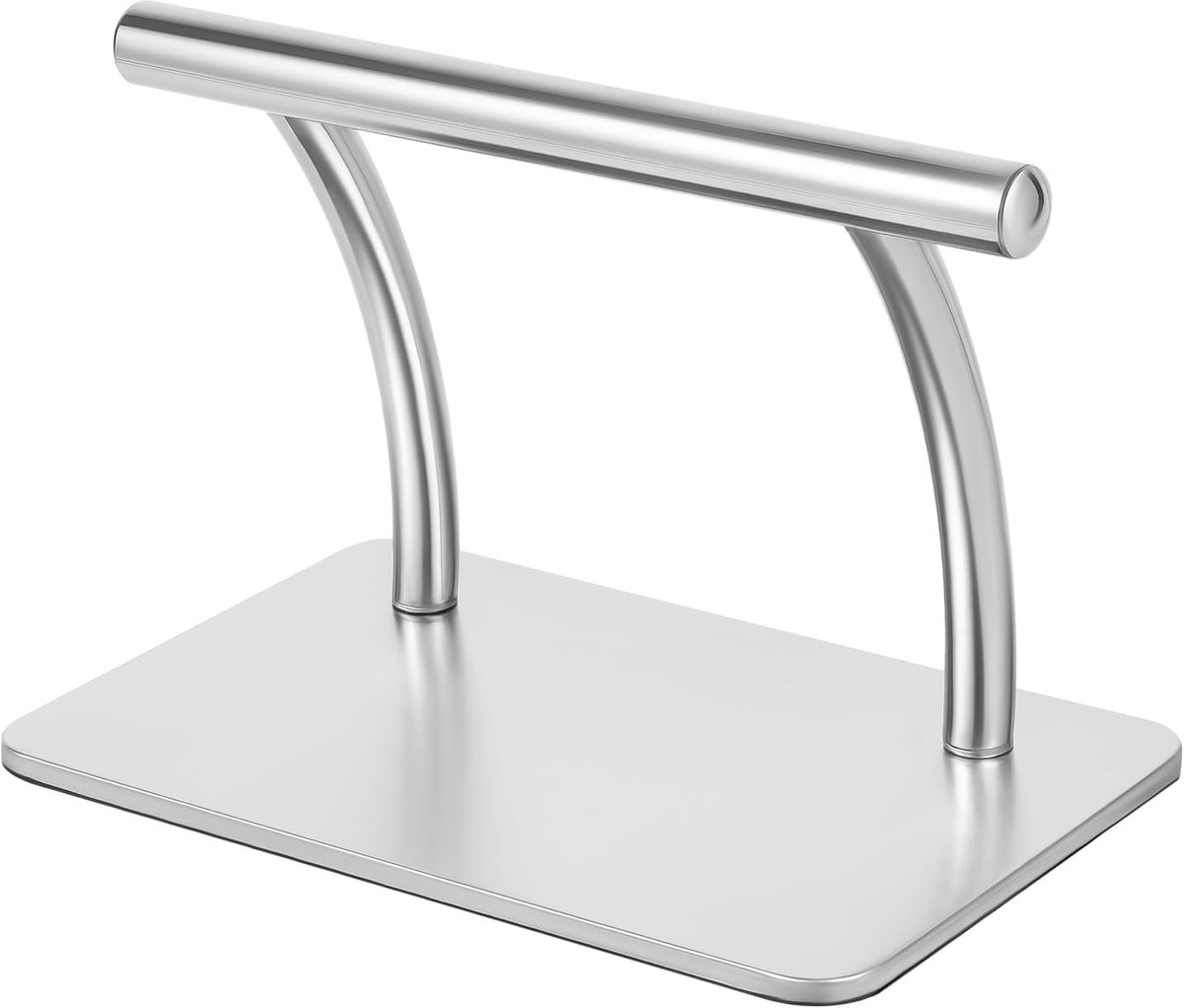 Voetensteun RVS - Stabiele Voetsteun - Kappersstoel Comfort - Ronde Hoeken Veiligheid - 30x19cm Basis - Zilver