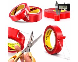 Extra Sterke Transparante Dubbelzijdige Tape – Acryl Montagetape – Kristalhelder, Waterdicht & Hittebestendig – Voor Glas, Metaal, Kunststof & Auto – 5m x 15mm x 1.0mm (Nano Tape Technologie)