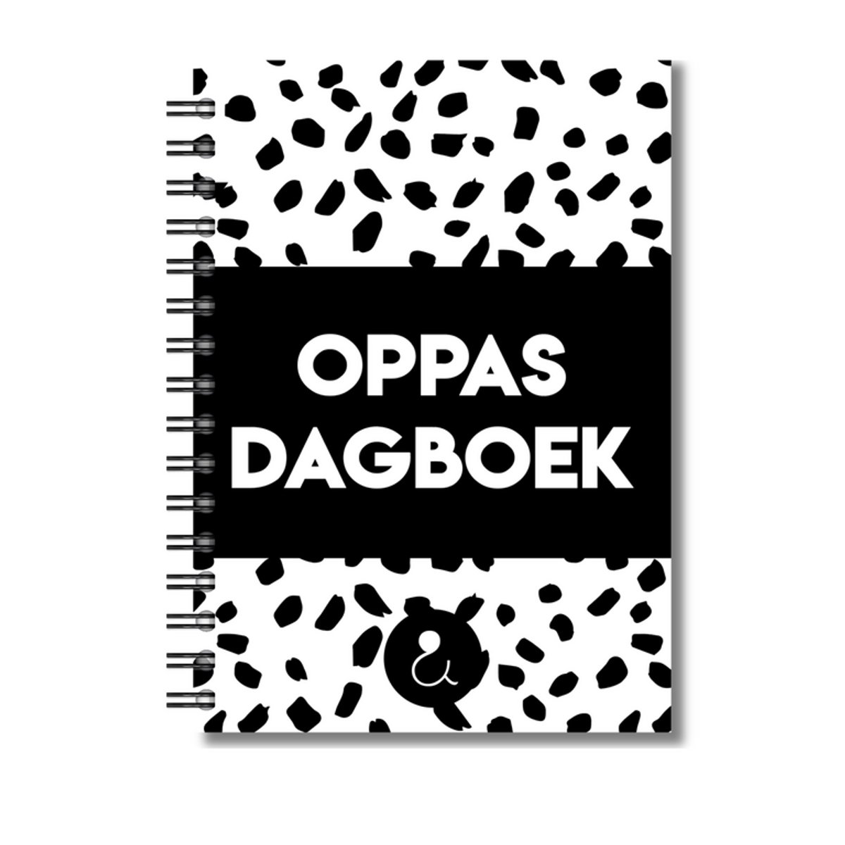 Studio Ins & Outs Oppasdagboek – Invulboek Oppas – Dagboek Oppas Opa Oma KDV PSZ - Dots Zwart