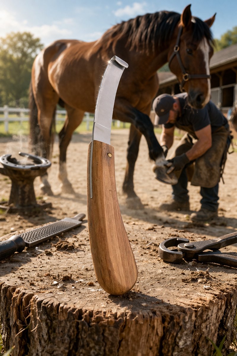 Belux Surgical Instruments / Hoefmes Rechts Smal – Professioneel Klauwmes voor Paarden – RVS – Precisie Hoefverzorging