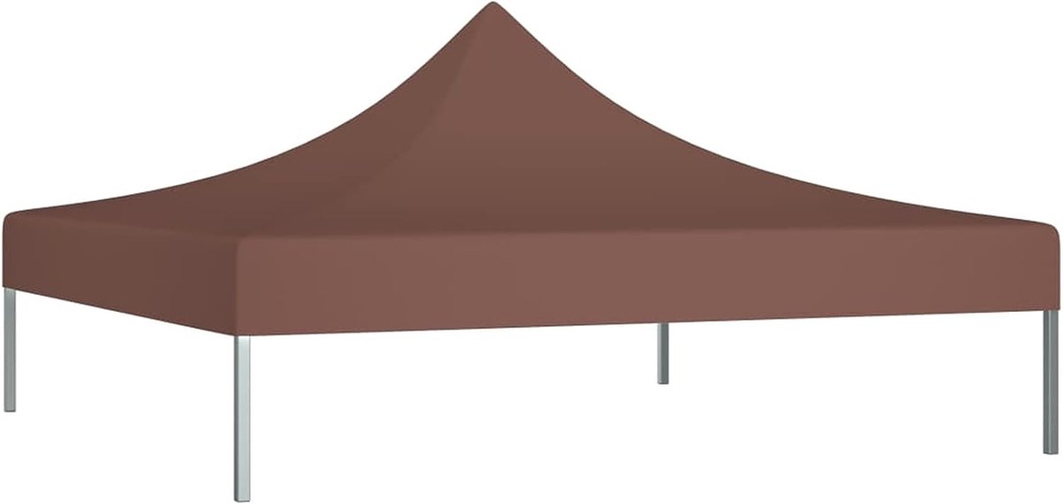 Partytentdak - Paviljoendak Tuintent - Buitenfeest Bescherming - Waterdicht UV-bestendig - 2 x 2 Meter - Bruin