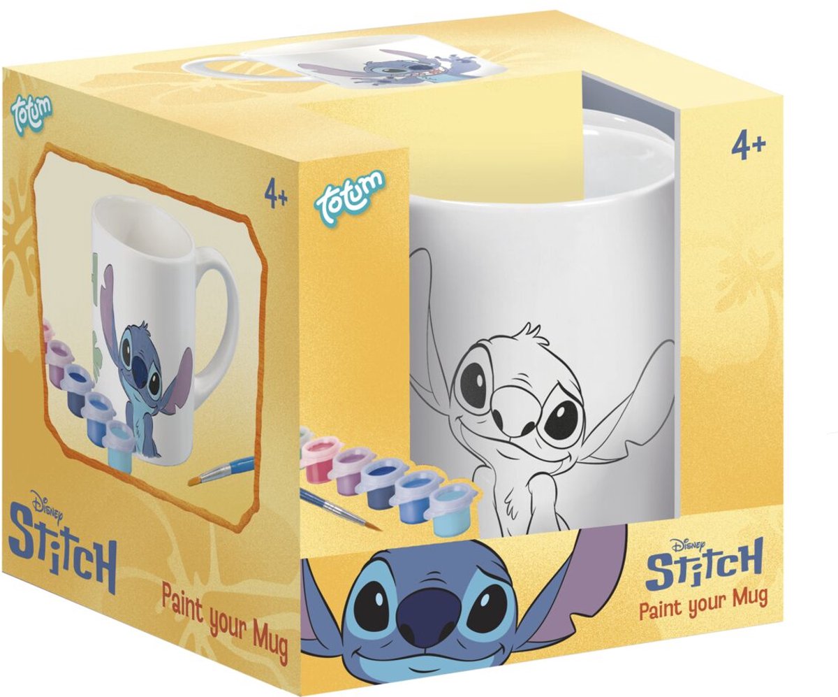 Disney Stitch inkleurbeker - Totum knutselset keramieken mok incl. verf en penseeltje - cadeau tip speelgoed meisjes en jongens knutselen Lilo & Stitch — afbeelding 12
