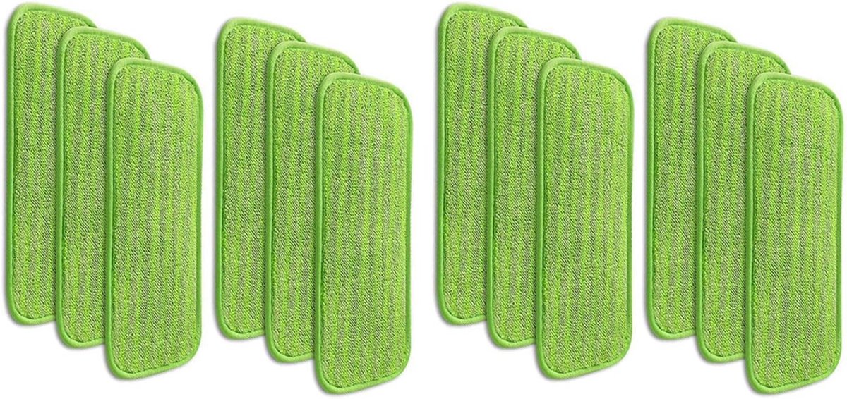 Dweil Pads - Herbruikbare Pads - Vloeren Reinigen - Wasbaar Materiaal - 30 x 15 cm - Groen