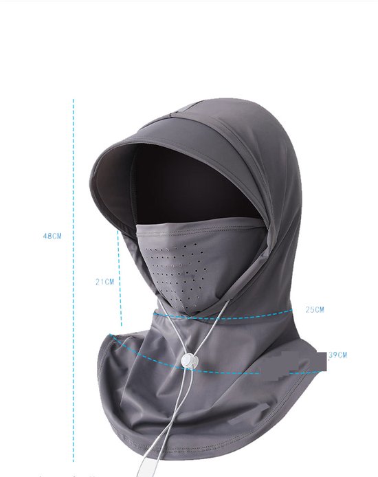 Dames Zomerzonbeschermingskap Met Capuchon 2-in-1 - Uitgebreide UV-bescherming UPF 50+ - Brede Beschermende Rand - Lichtgewicht En Ventilerend Ontwerp - Geschikt Voor Wandelen Fietsen Reizen En Andere Buitenactiviteiten - Stijlvolle Lichtgrijze Kleur — afbeelding 2