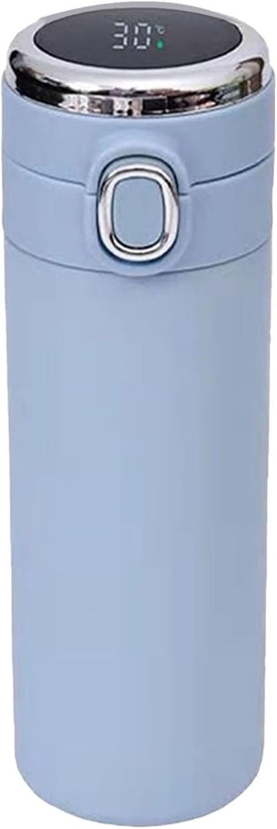 Thermosfles - Isolatiebeker - Dranken Koel Houden - Intelligente Temperatuurweergave - 420 ml - Blauw