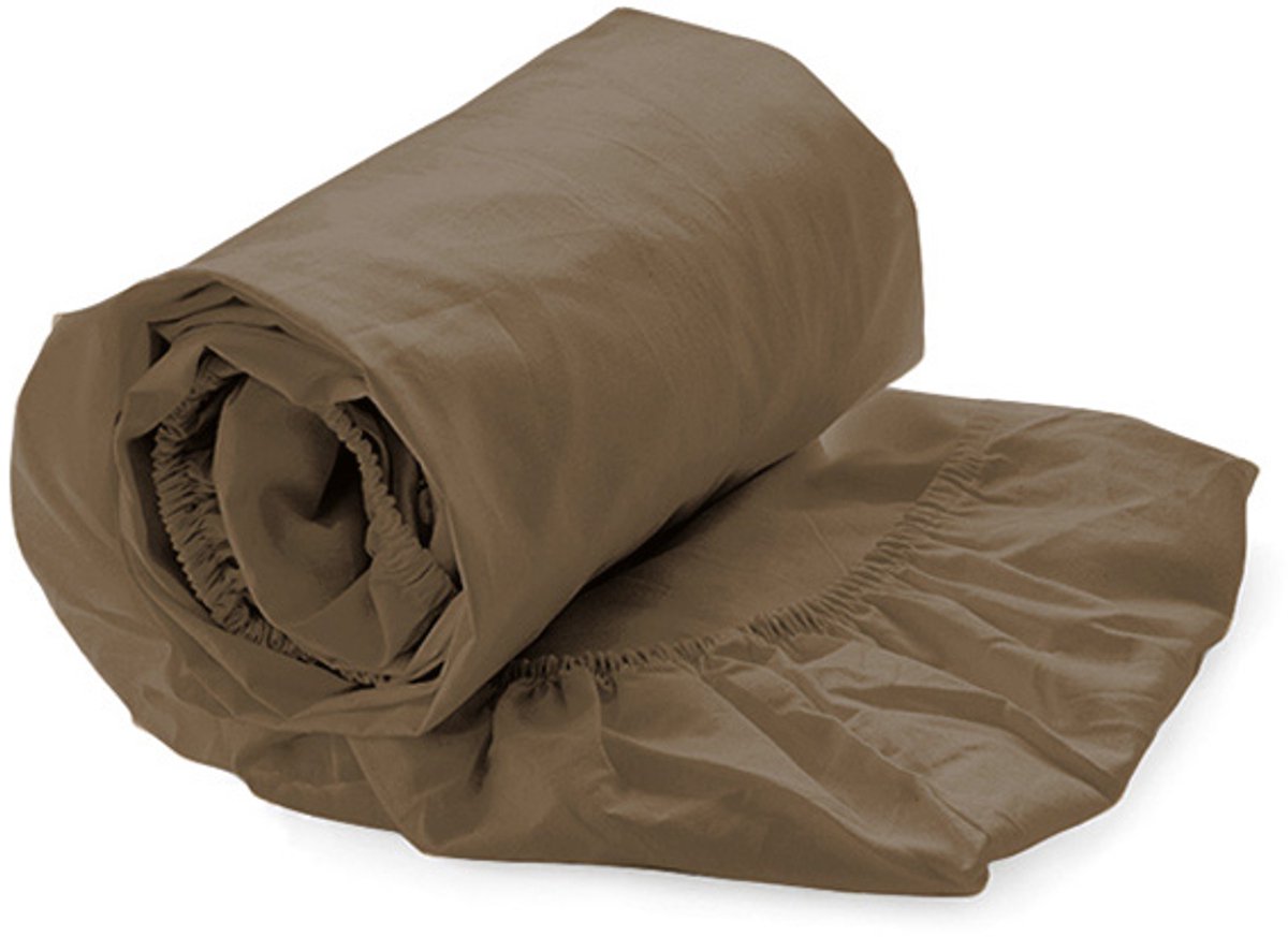 Luxe Hoeslaken Percale - 100% Percale Katoen - Eenpersoons - 140/160x210/220 cm - Pebbles