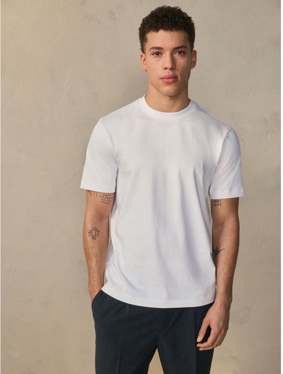 Next - Heren - Relaxed fit - Zwaar T-shirt - Zwart