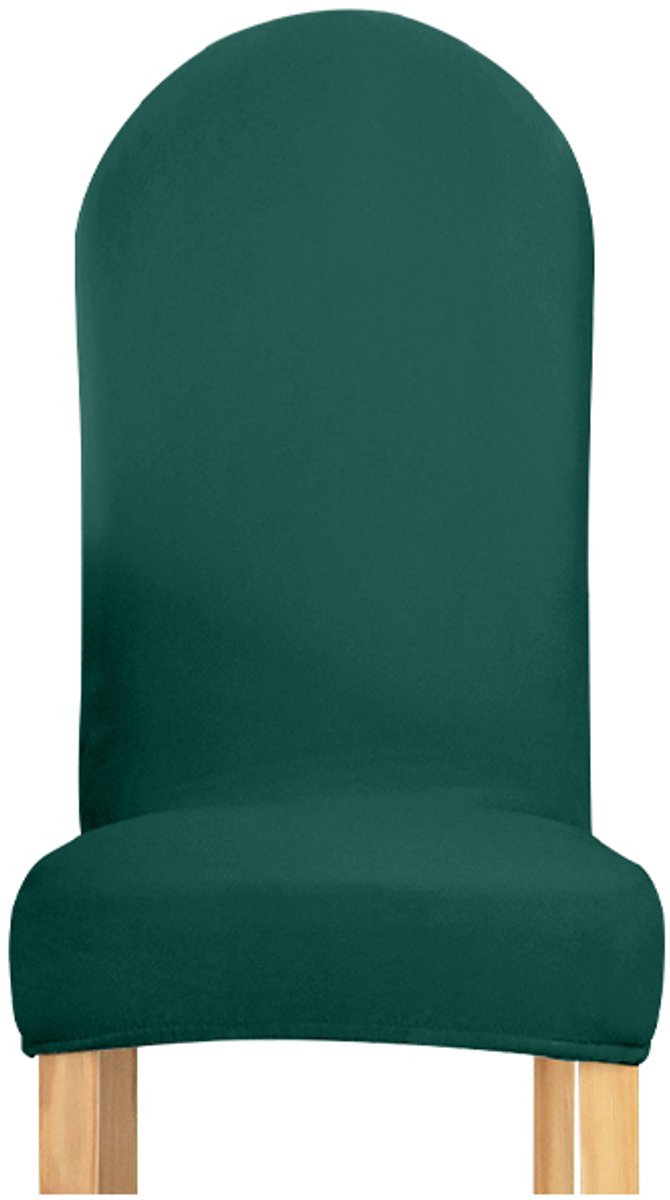 Meble odNowa - Veloursen Stoelhoes - Gebogen Rugleuning - Fluweel - Flasjgroen