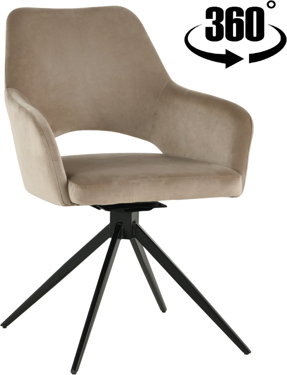 ExitoDesign ERIM Serie - Bureaustoel - Velvet Bekleding - Beige - Ergonomische Armleuningen