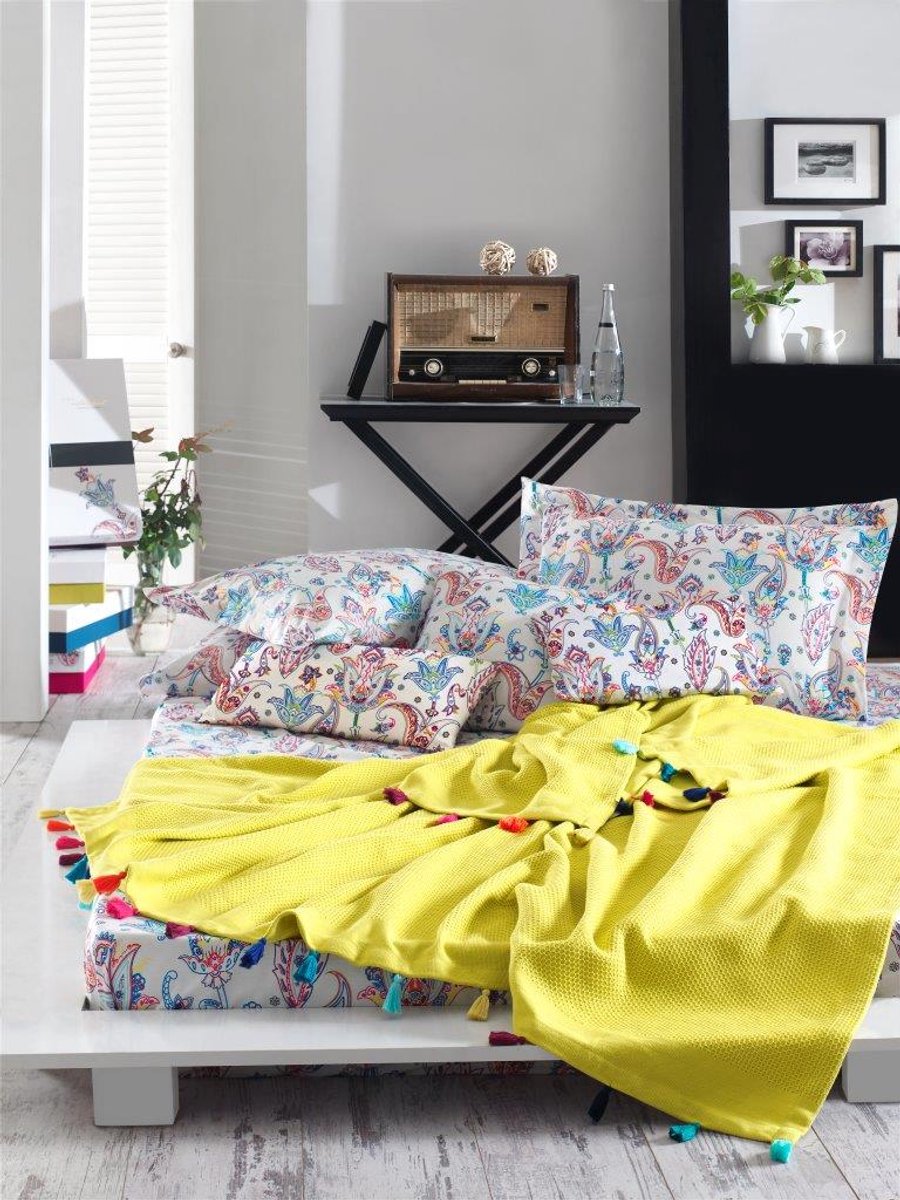 Faro - Bedset - 160x200cm - Katoen - Geel